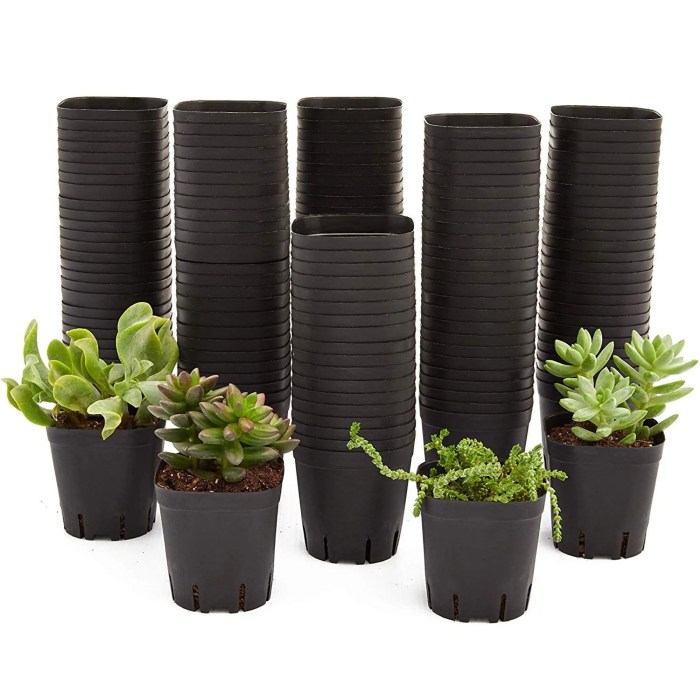 Plastic small plant pots